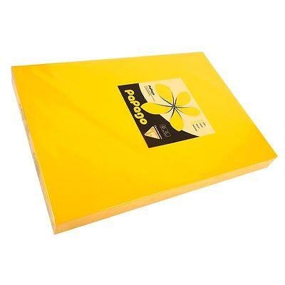 160 GSM A4 PAPAGO Printer Copier Paper 1 Ream of 250 Sheets - Intensive Yellow