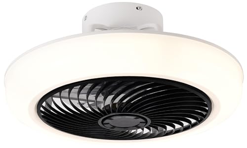DUPI Plafon ventilador WIND con función verano e invierno. Ventilador de techo discreto y funcional. (Negro)