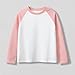 Girls Boys Cotton Long Sleeve Shirts Raglan Patchwork Sweatshirts Cute Round Neck Tees School Sports Tops