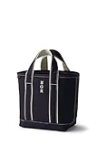 Lands' End Solid Open Top Canvas Tote True Navy No SzSmall