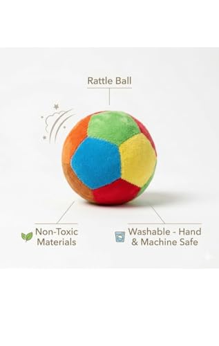 Image of 8 cm Baby Rattle Ball 4pcs - Soft & Safe Plastic Toy for Infants | Colorful Sound-Making Toy | Early Learning & Motor Skill Development