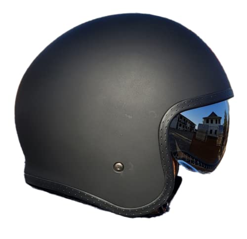 Vega V8 Retro Open Face Helmet 86000-055, Matte Black, X-Large #TOP3