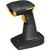 Inateck 2D Barcode Scanner Bluetooth, Barcode Reader with 2.4Ghz Smart Base, Screen Scanning, BCST-54 Black