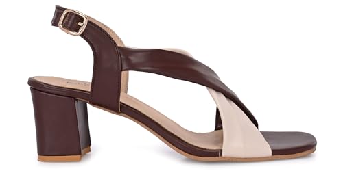 Image of Karaddi Women Fashion Sandal | Ladies Sandals Pull On Block Heels for Women | Office Wear Footwear for Women | Party Sandals for Women | Back Strap Ladies Sandal