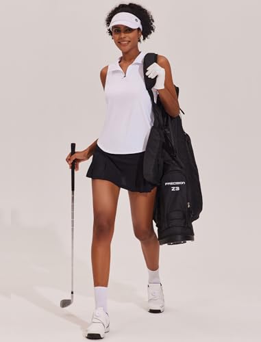 PINSPARK Racerback Zipper Golf Tank