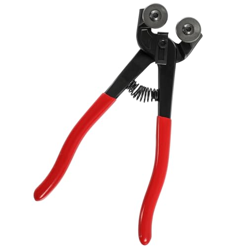 Tile Nipper Glass Ceramic Cutter Pliers, Mosaic Tool Plier Professional 8" Tile Cutting Pliers, Carbide Wheeled Tile Snipper Hand Tool with Alloy Cutter Wheel for Trim Work on Flooring Walls