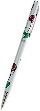 Pen and Bookmark Set in a Mackintosh Red Rose and Leaf Design