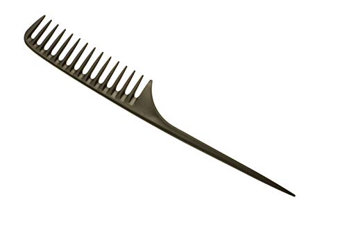 Peine de dientes anchos de carbono para desenredar miniatura 1