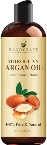 Handcraft Blends Moroccan Argan Oil - 8 Fl Oz - 100% Pure and Natural - Premium Grade Carrier Oil for Skin and Hair - Hair and Body - Massage - Cold-Pressed