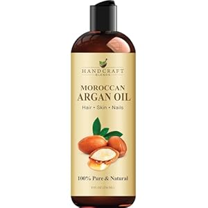 Handcraft Blends Moroccan Argan Oil – 8 Fl Oz – 100% Pure and Natural – Premium Grade Carrier Oil for Skin and Hair – Hair and Body – Massage – Cold-Pressed