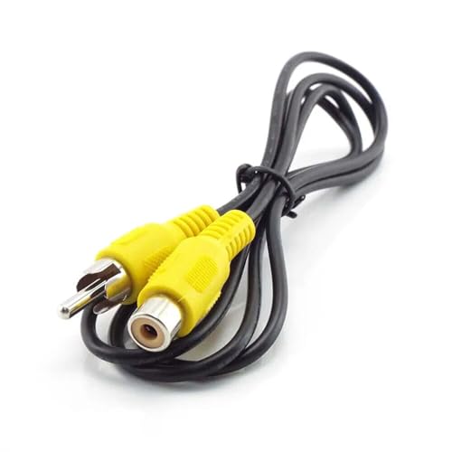 Cable RCA macho a hembra de 1m con conectores blindados y cubierta flexible de alta resistencia