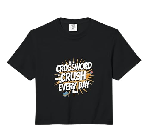 Crossword Crush Every Day Crossword Puzzle Comfort Colors Crop Top
