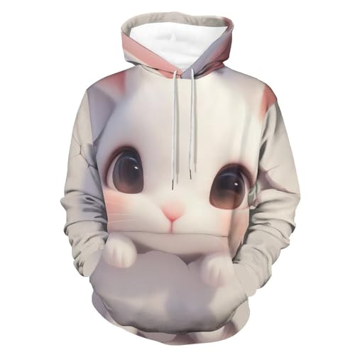 Sweat à capuche lapin chaud et léger pour affronter le froid en S