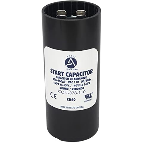AP Appli Parts Motor Start Capacitor 378-450 Mfd 110-125 VAC Cover