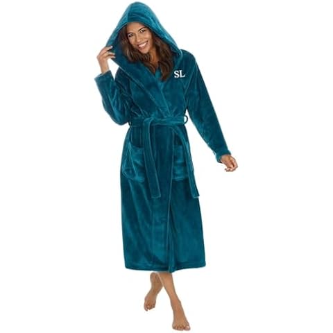JJLC Personalised Ladies Teal Dressing Gown Cover