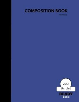 Paperback Composition Notebook Neon blue: Wide Composition Book/College Unruled notebooks/journals 7.5 x 9.75 inches, 100 sheets, 200 pages Book