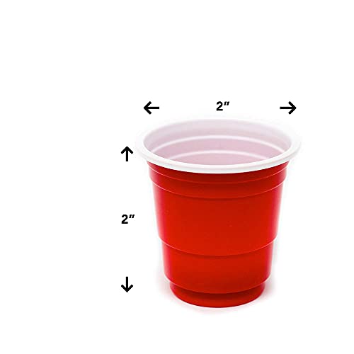 Edi Disposable Red Plastic Mini Party Shot Glasses 2 Oz, 40-Piece #TOP4