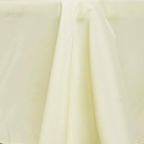 Balsacircle 90 Inch Ivory Round Polyester Tablecloth Fabric Table Cover Linens For Wedding Party Banquet Reception Events Kitchen Dining #TOP1