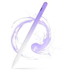Stift für Tablet, Pencil für Touchscreens, Kompatibel mit iPhone/Samsung/Huawei/Lenov... Smartphone, Magnetischer Stift Wiederaufladbarer Tablet Schreibstift-Farbverlauf Lila