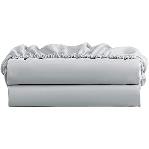 FreshCulture Queen Fitted Sheet Only 2 Pack - Hotel Quality Fitted Sheet Queen Size - Ultra Soft & Breathable - Brushed Microfiber - Deep Pocket - Cooling Fitted Sheets for Queen Size Bed (Light Grey)