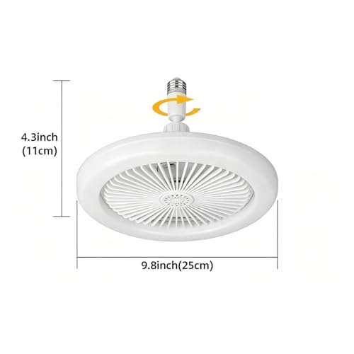 48inch Ceiling Fan with Light Chandeliers Fixture Dimmable with Remote Control DC Motor 6 Speeds Fans, Retractable Baldes Fandelier for Living Room Bedroom Office Study Room (White 9.8"BLXIAO0026) by LANGLITIAODENG - Image 2