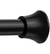 Black Shower Curtain Rod, Shower Tension Rod Adjustable 30 To 76 Inch,Shower Curtain Rods Spring ...