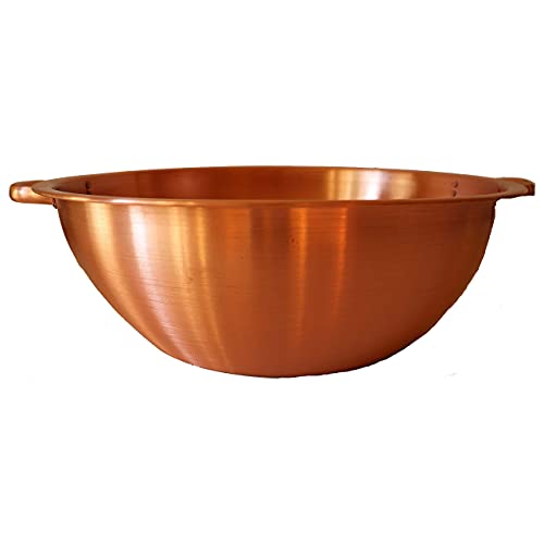 Portable Handles Satin Brushed Copper Bowl Foot Wash Tub