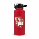 Proformance Home NFL San Francisco 49ers ProPress Gradient Home State 32oz Stainless Steel Water Bottle, Press Top Lid
