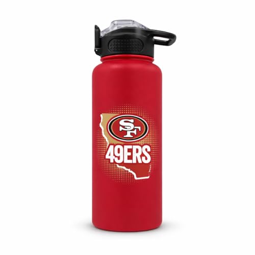 Proformance Home NFL San Francisco 49ers ProPress Gradient Home State 32oz Stainless Steel Water Bottle Press Top Lid