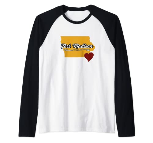 Fort Madison IOWA | IA USA - Souvenir Merch City State - Raglan Baseball Tee