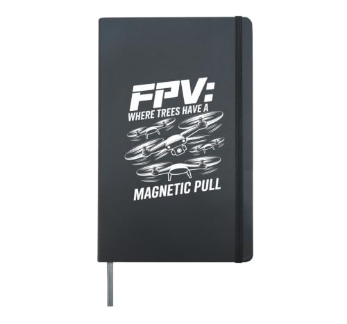 FPV: Where Trees Have A Magnetic Pull Hardcover Journal, Black