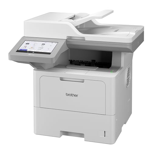 Brother MFC-L6910DN 4-in-1 Mulifunktionsdrucker schwarz weiß (A4, 50 Seiten/Min., 1.200x1.200 DPI, LAN, Duplex-ADF, 520 Blatt Papierkassette) weiß/grau