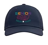 Senior 2027 Drum Major Drumming Class of 2027 Drummer Adjustable Printed Baseball Hat, Navy Blue