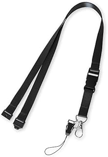 Lanyard X 1 Neck Lanyard Strap Office Lanyard for Holding a ID Card Holder, Pass Card Badge , Keys or Cell Mobile Phone (Black)