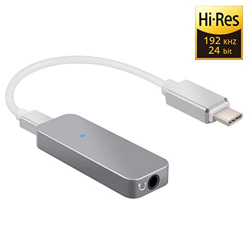 192kHz USB C to 3.5mm DAC Headphone Amplifier USB Type C to 3.5mm
