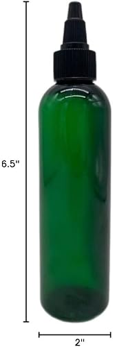 Miniatura 4 de Natural Farms Botellas verdes Cosmo sin BPA de 4 onzas, paquete de 3 recipientes vacíos recargables, aceites esenciales, para el cabello,