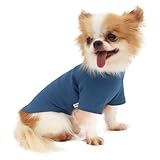 LOPHIPETS Everyday Soft Cotton Dog Short Sleeve T-Shirt for Chihuahuas & Teacup Puppies & Small Dogs Breeds | Fits 2.2-4.5 lbs | Navy, Small