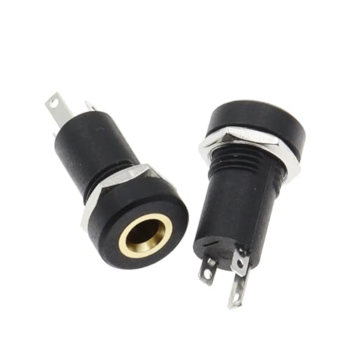 Conector de audio 3.5 mm estereo 3 polos PJ392A montaje en panel tuerca 5