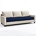 CHUN YI Stretch Couch Cushion Cover Suitable for 3 Settee, Sofa Seat Slipcover with Spandex Jacquard Fabric(Large,Navy)