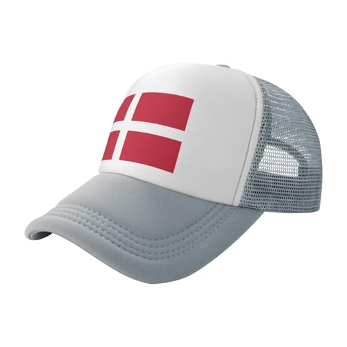 Flag of Denmark Trucker Hat Snapback Mesh Baseball Cap Unisex