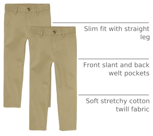 Image of The Children's Place Boys' Stretch Relaxed Straight Chino Pants, Multipacks