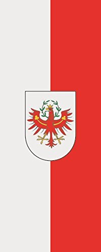 U24 Fahne Flagge Tirol im Hochformat Premiumqualität 120 x 300 cm