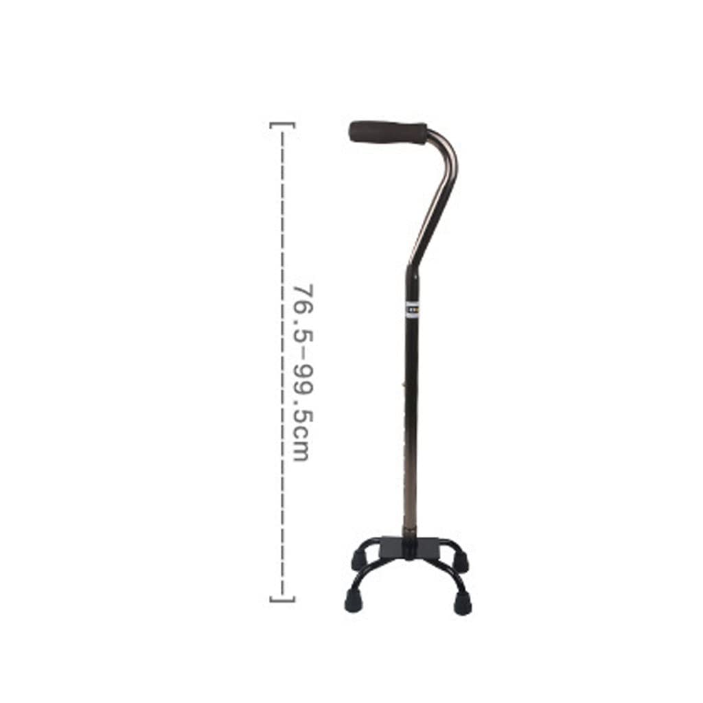 GCX- Muletas de Aluminio de Cuatro Patas for Ancianos Bastón de Cuatro Esquinas Bastón Muletas telescópicas for Ancianos Firma