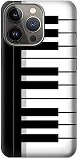 R3078 Black and White Piano Keyboard Case Cover for iPhone 14 Pro