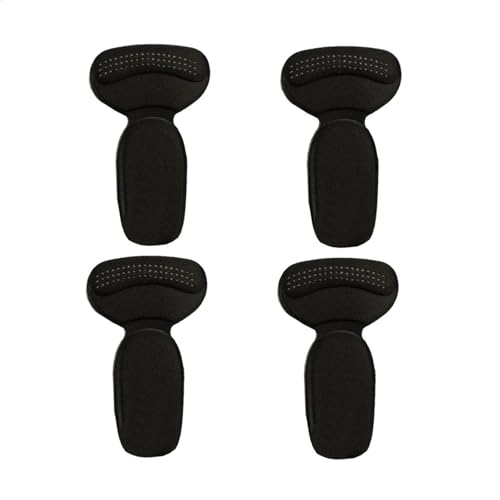 4Pcs Heel Pads Sticker Self-Adhesive Shoe Pads Too Big Shoes Reduce Size High Heels Heel Protector(2Pairs Black)
