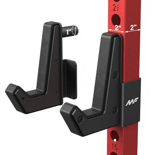 Mikolo J Hooks for 2" x 2" Power Rack, Sandwich J Hook as Power Rack Attachments, Heavy Duty Squat Rack Accessories, J Cups Barbell Holders for Home Gym 1 Mikolo J Hooks for 2" x 2" Power Rack, Sandwich J Hook as Power Rack Attachments, Heavy Duty Squat Rack Accessories, J Cups Barbell Holders for Home Gym