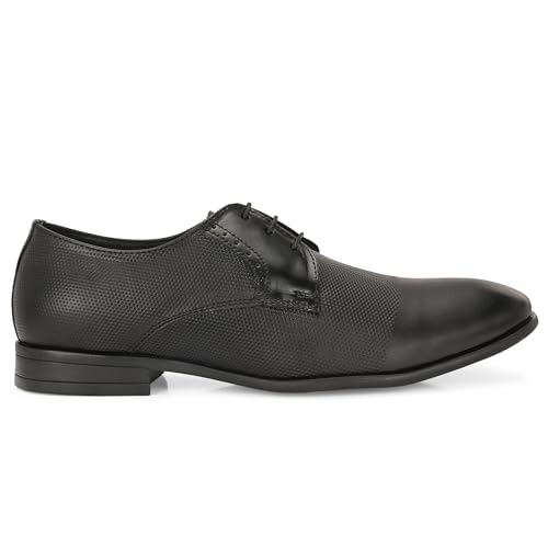 Image of Blue Leather by Centrino Lace-up Men's Formal Shoe | Stylish with Soft Cushioned Insole | Trendy Lace-Up Design | Durable Leather with Anti-Skid Sole | Perfect for Formal Wear (4039)