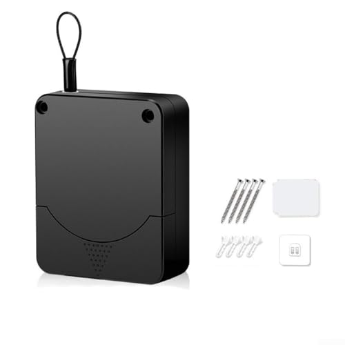 Ferme-porte automatique pour portes coulissantes et intérieures, système amortisseur de vitesse uniforme, solution silencieuse et peu encombrante (noir)