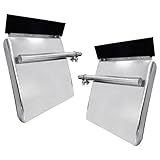 Grandroad Auto Poly Quarter Fenders for Semi Truck, 24" x 24" Stainless Steel Quarter Fenders Set with Tube Bracket and Mounting Hardware, Fit for Freightliner, Kenworth, Volvo, Peterbilt,etc. 1 Pair