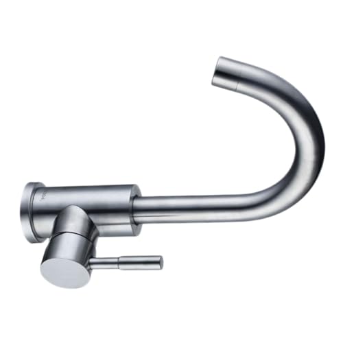 Robinet de cuisine en acier inoxydable brossé pour eau chaude et froide